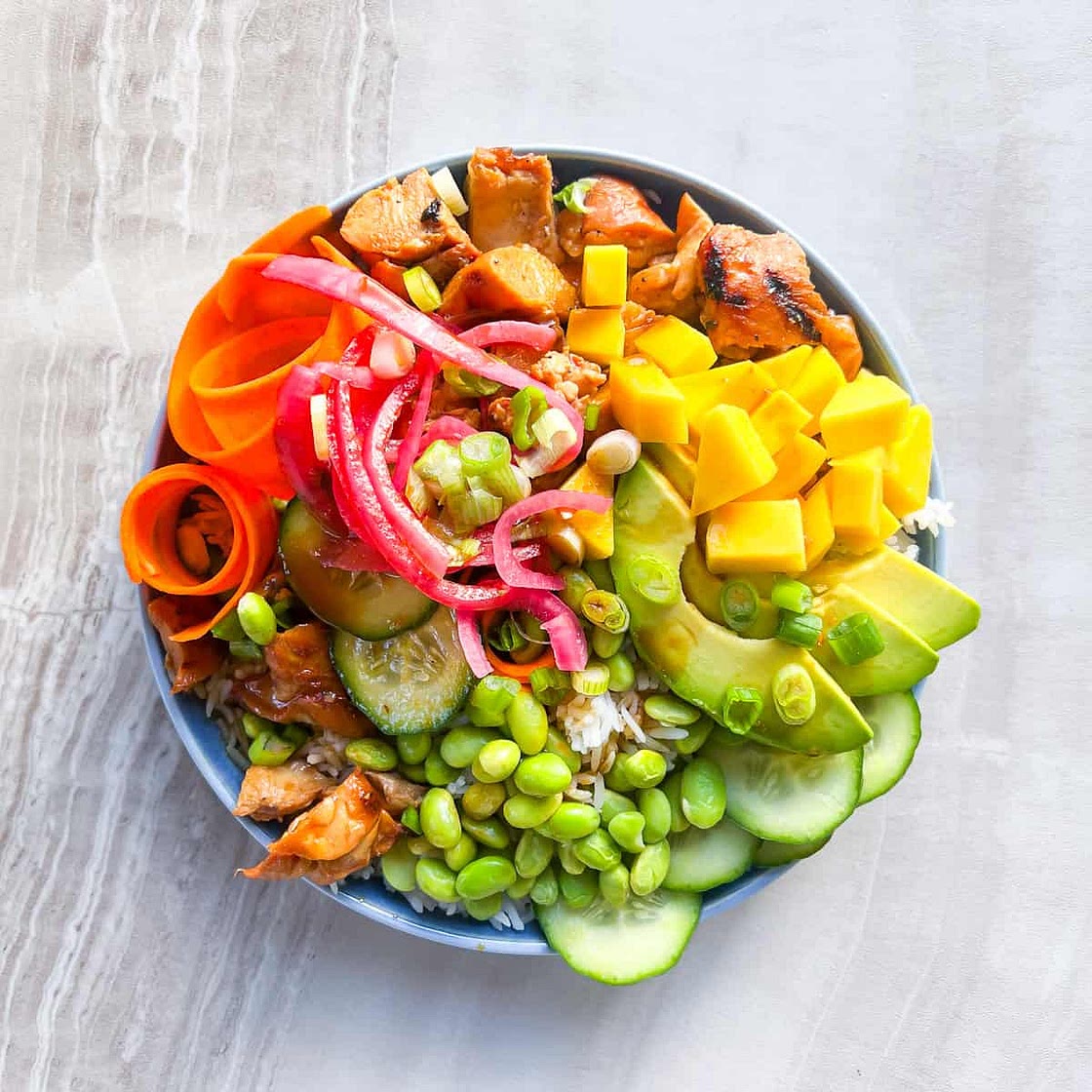Best Teriyaki Chicken Poke Bowls