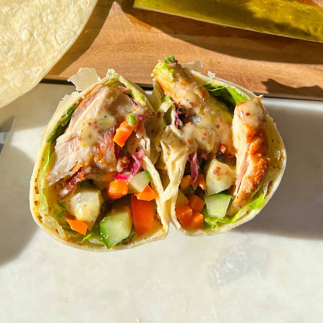 Honey Mustard Chicken Wraps