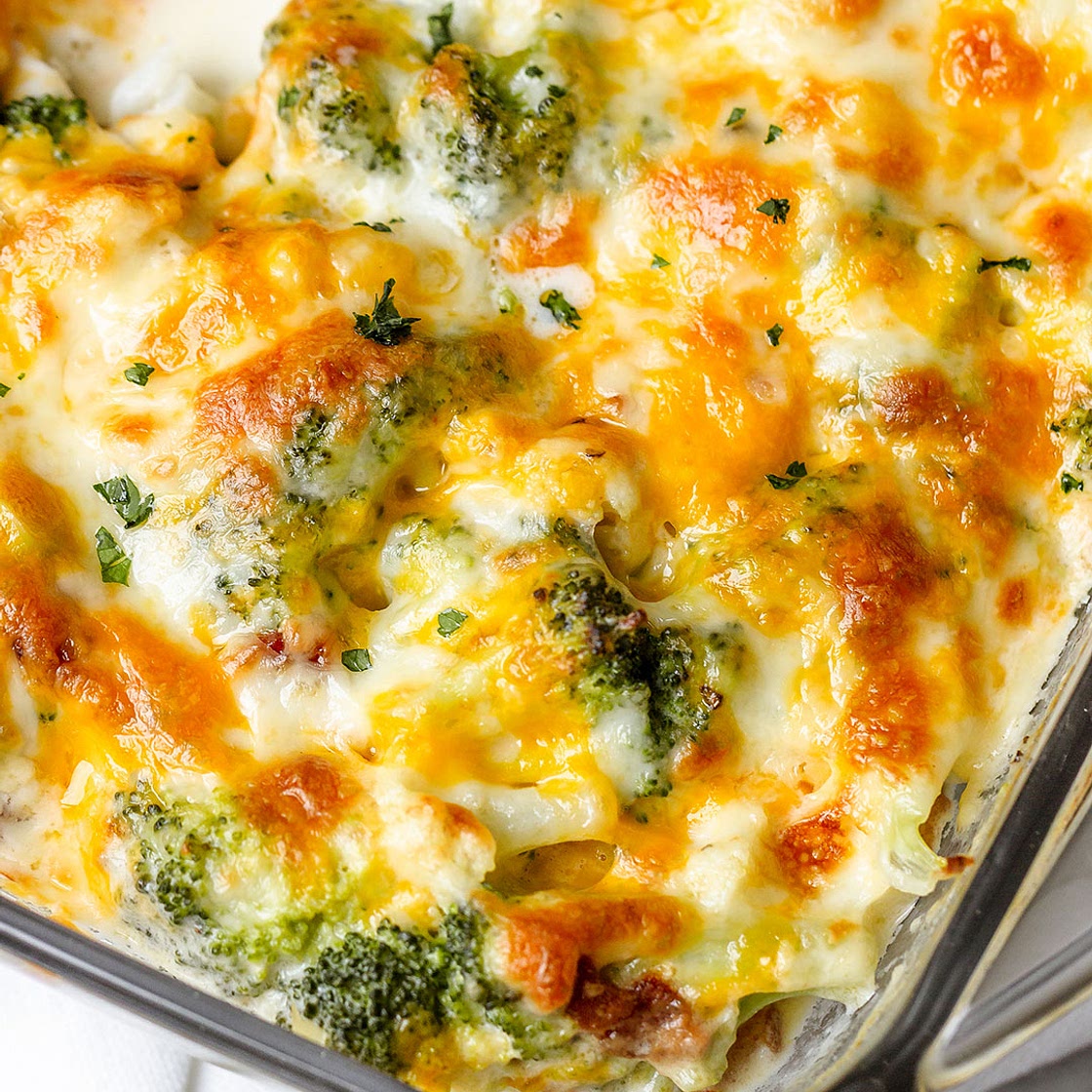 Cauliflower Broccoli Casserole with Bacon
