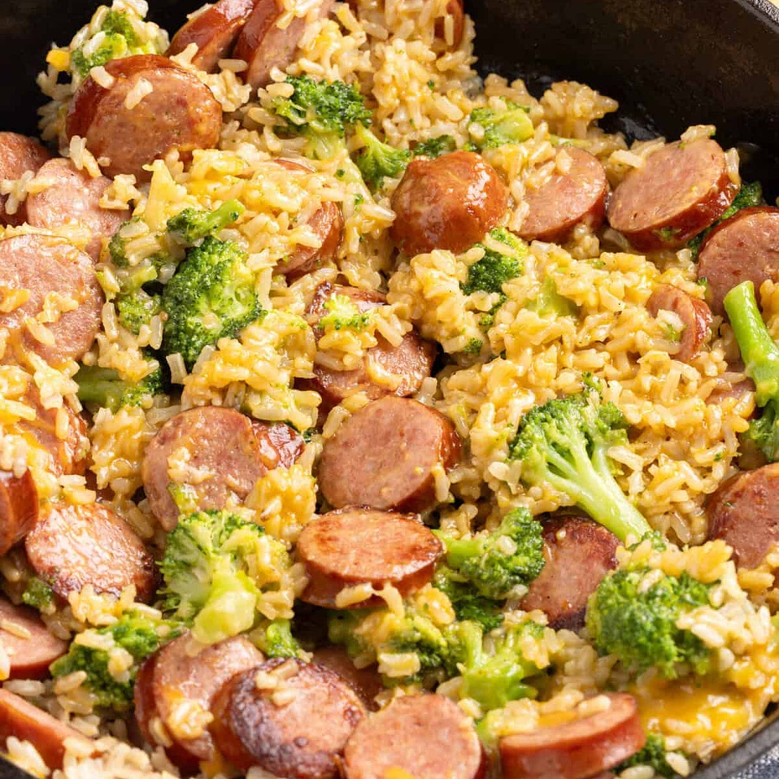 Smoked Sausage and Rice (One Skillet Meal)