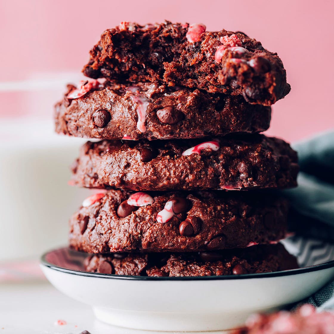 1-Bowl Chocolate Peppermint Cookies (Vegan + GF)