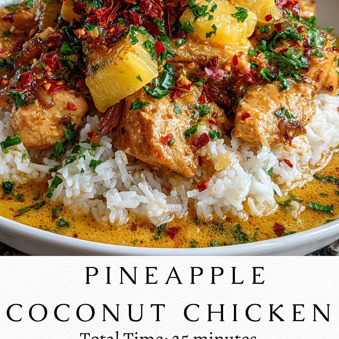 Pineapple Coconut Chicken 🍍🥥🍗