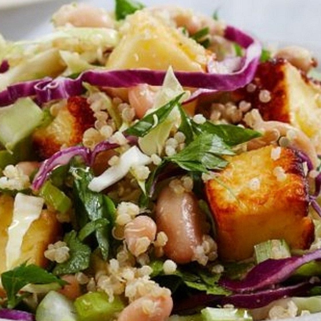 Quinoa chicken cole slaw