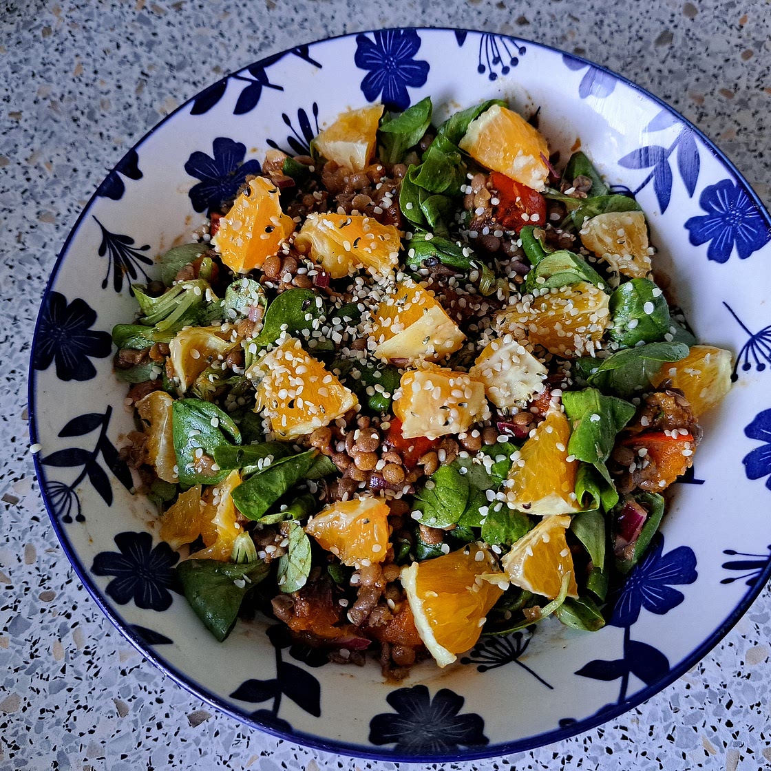 Winterlicher Linsensalat