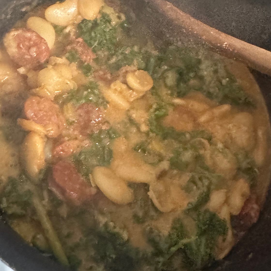 Kale Sausage & White Bean Stew With Chili Garlic Oil (Instant Pot Recipe)