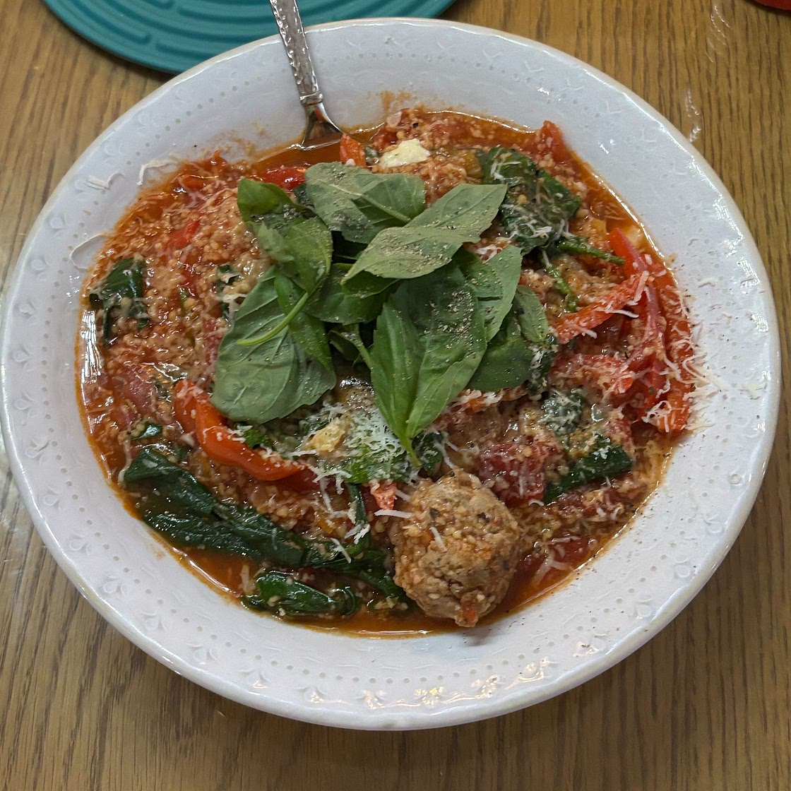 Meatball & tomato soup