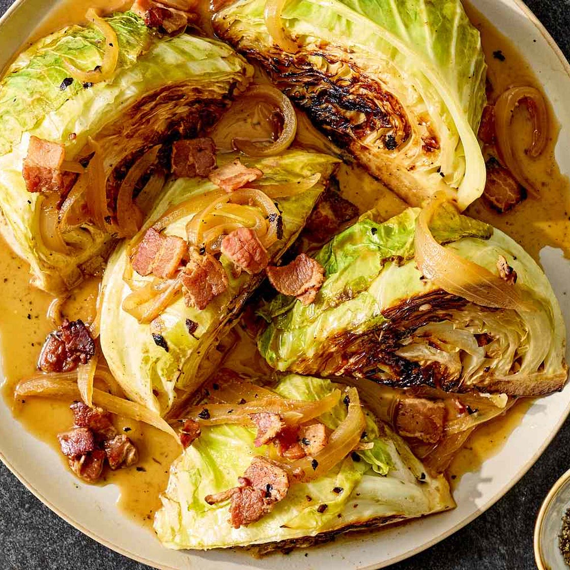 Apple Cider–Braised Cabbage