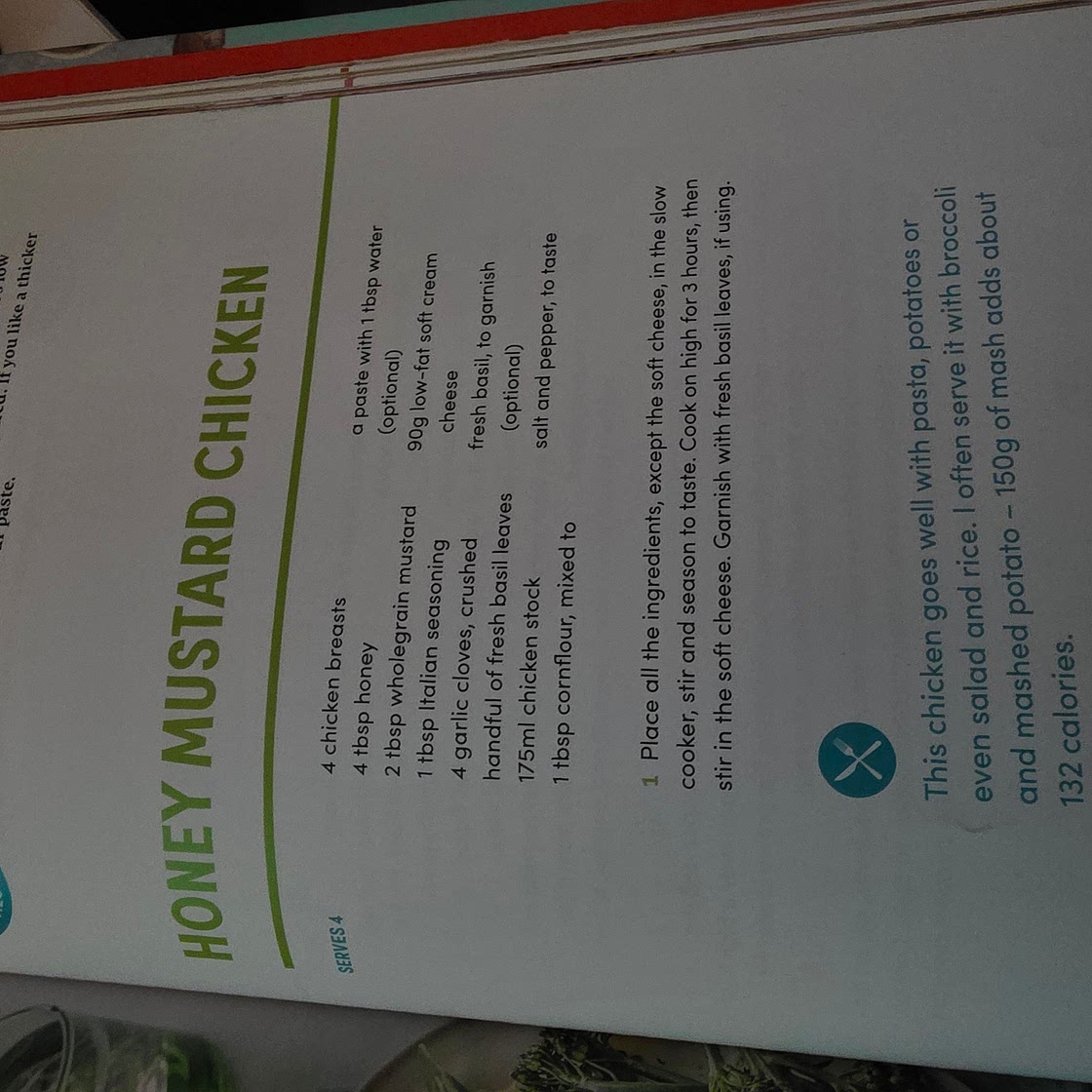 Honey mustard chicken