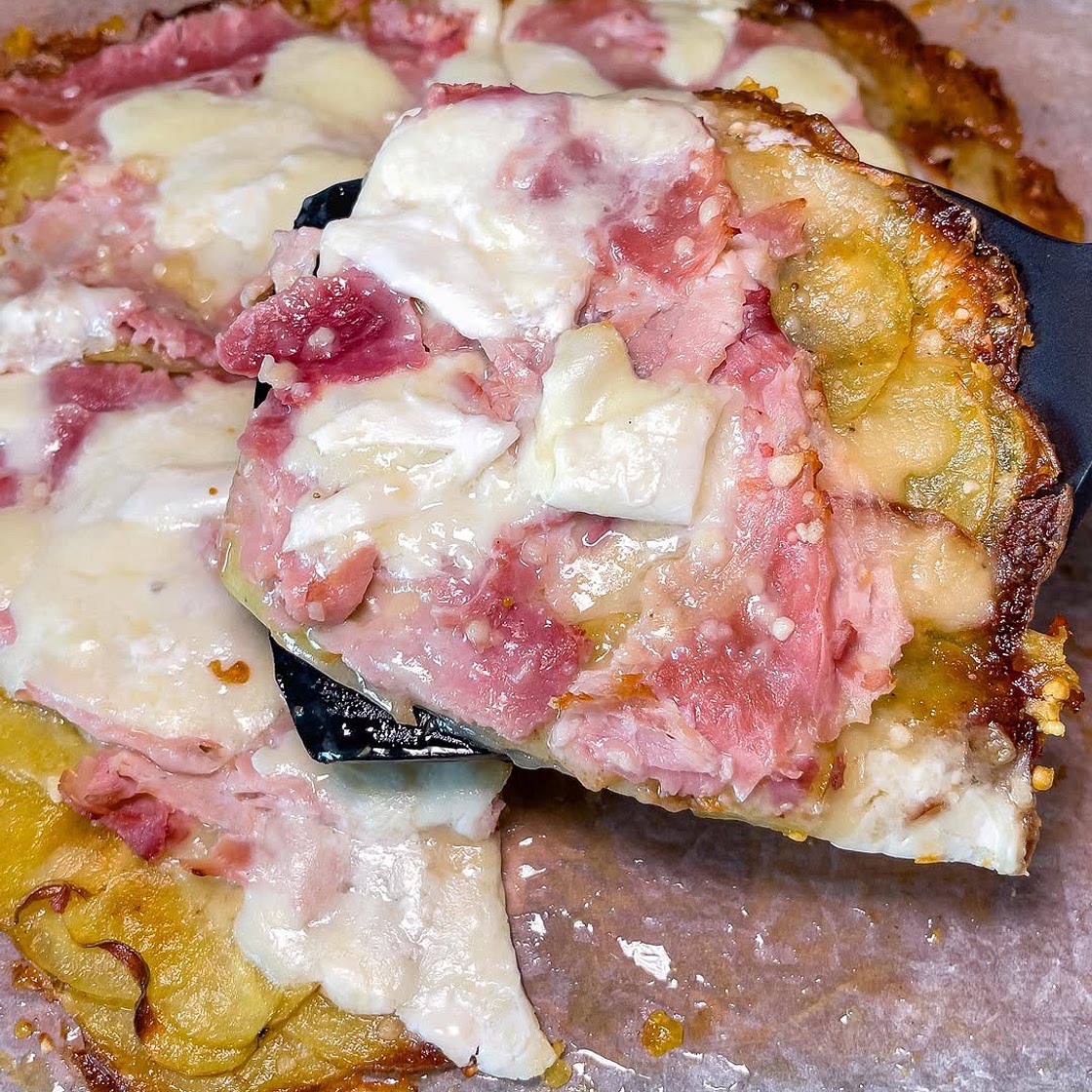 "PIZZA" DI PATATE E PROSCIUTTO e mozz🍕