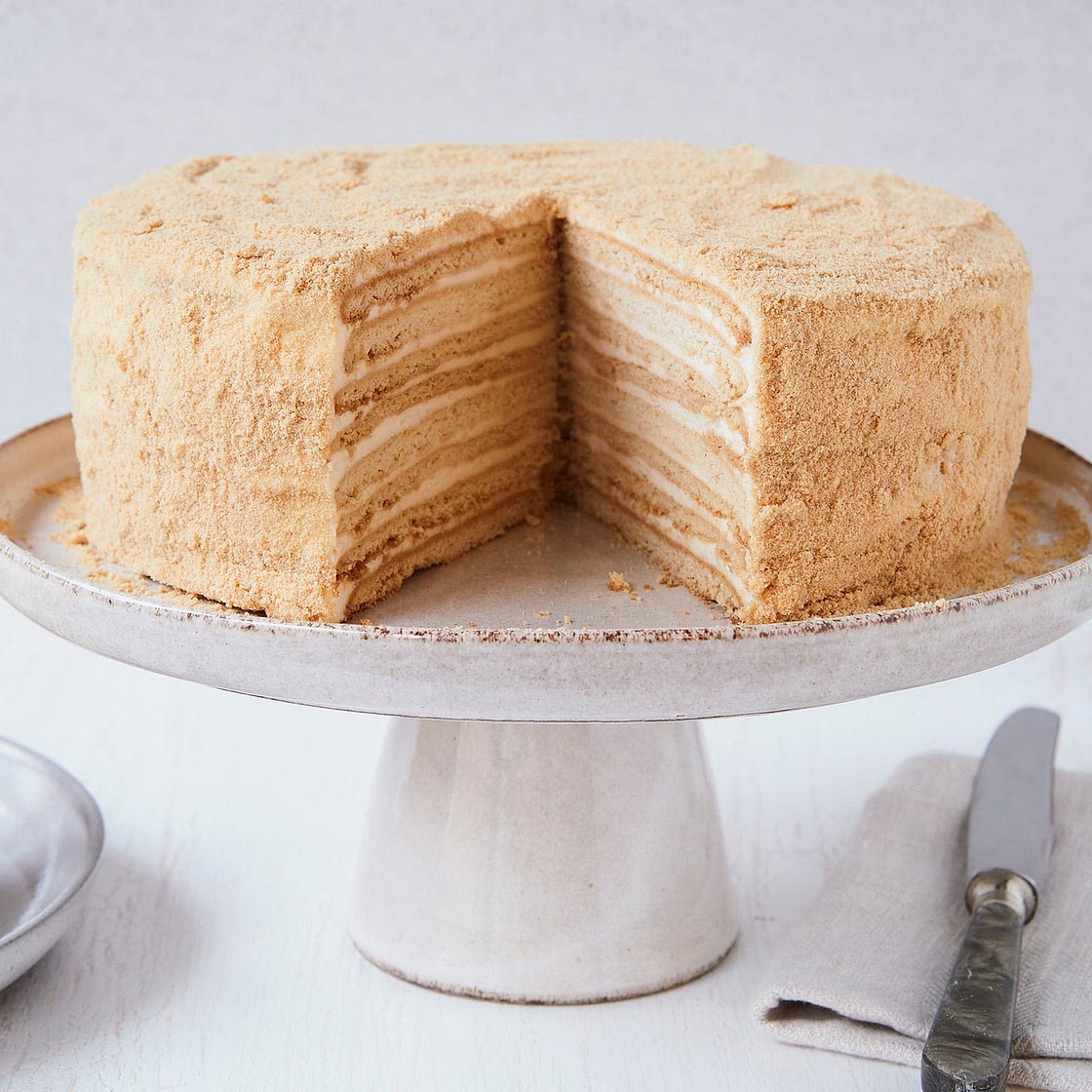 Medovik (Honigtorte) – nach Mamas Rezept, auf dem Dampfbad