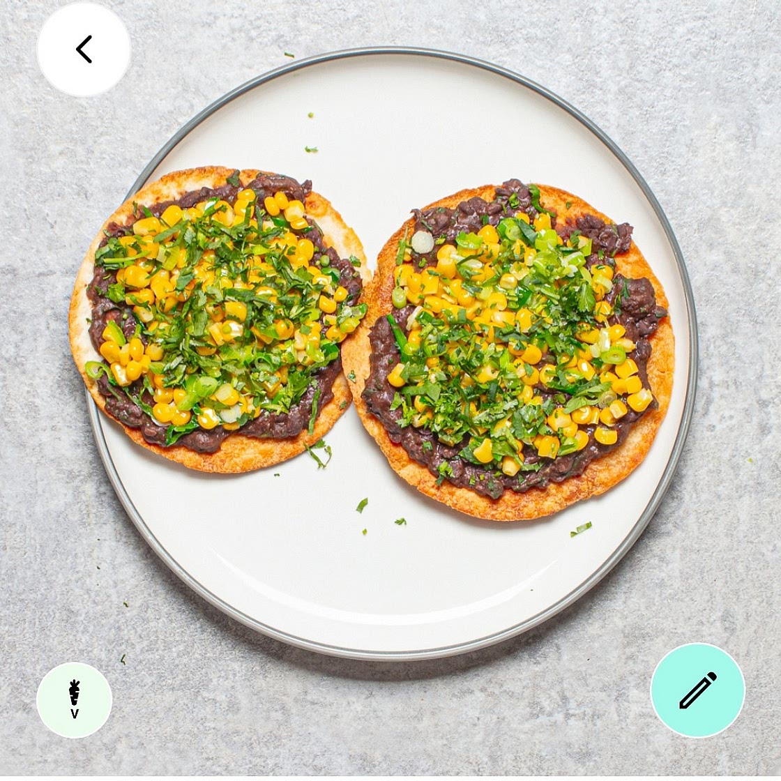 Smoky Black Bean and Corn Tostadas