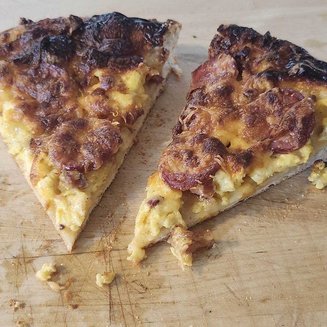 Bacon and Egg Breakfast Pizza