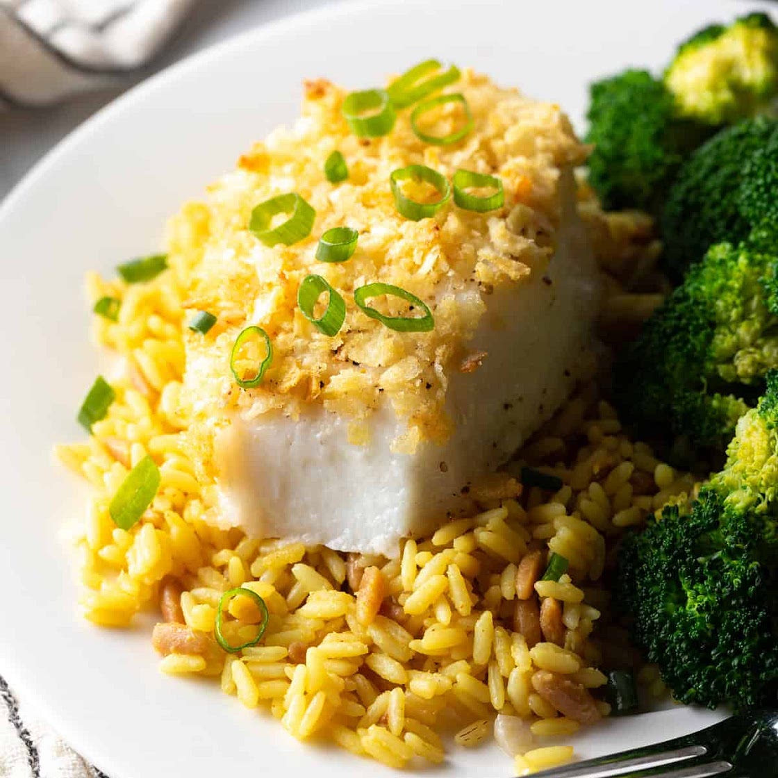 Potato Chip Crusted Baked Fish Recipe