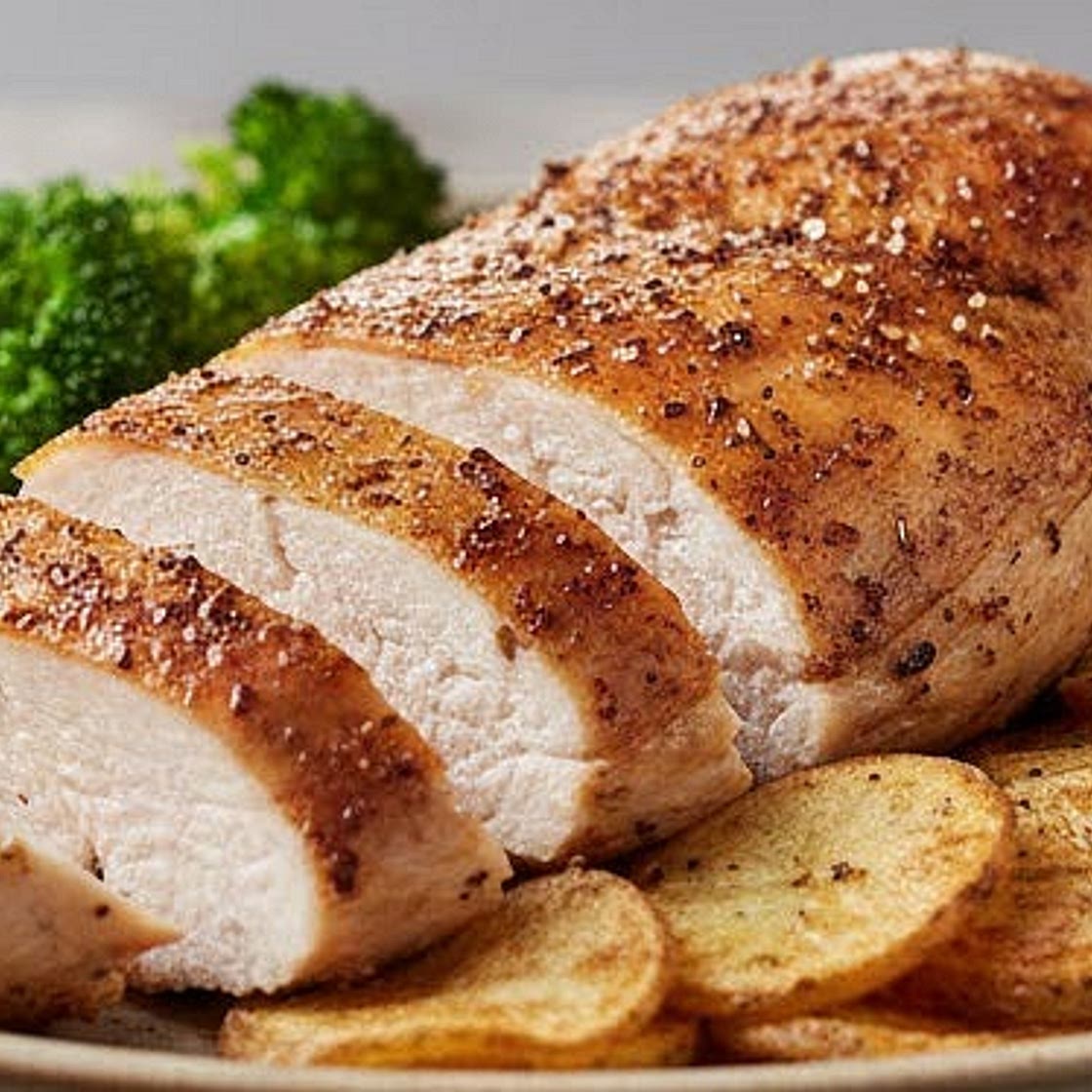 Pollo y papas en freidora de aire