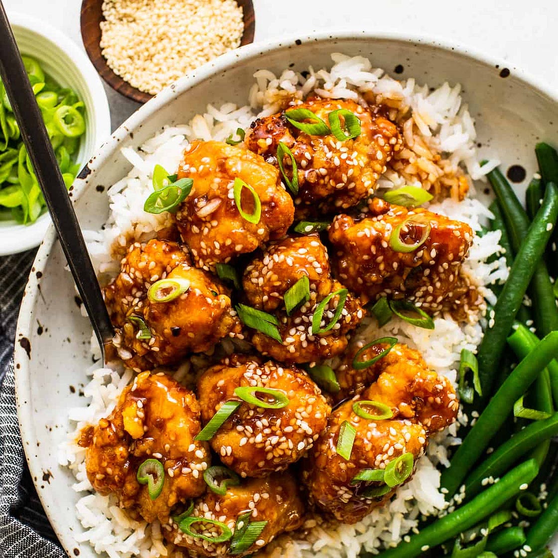 Air Fryer Honey Sesame Chicken