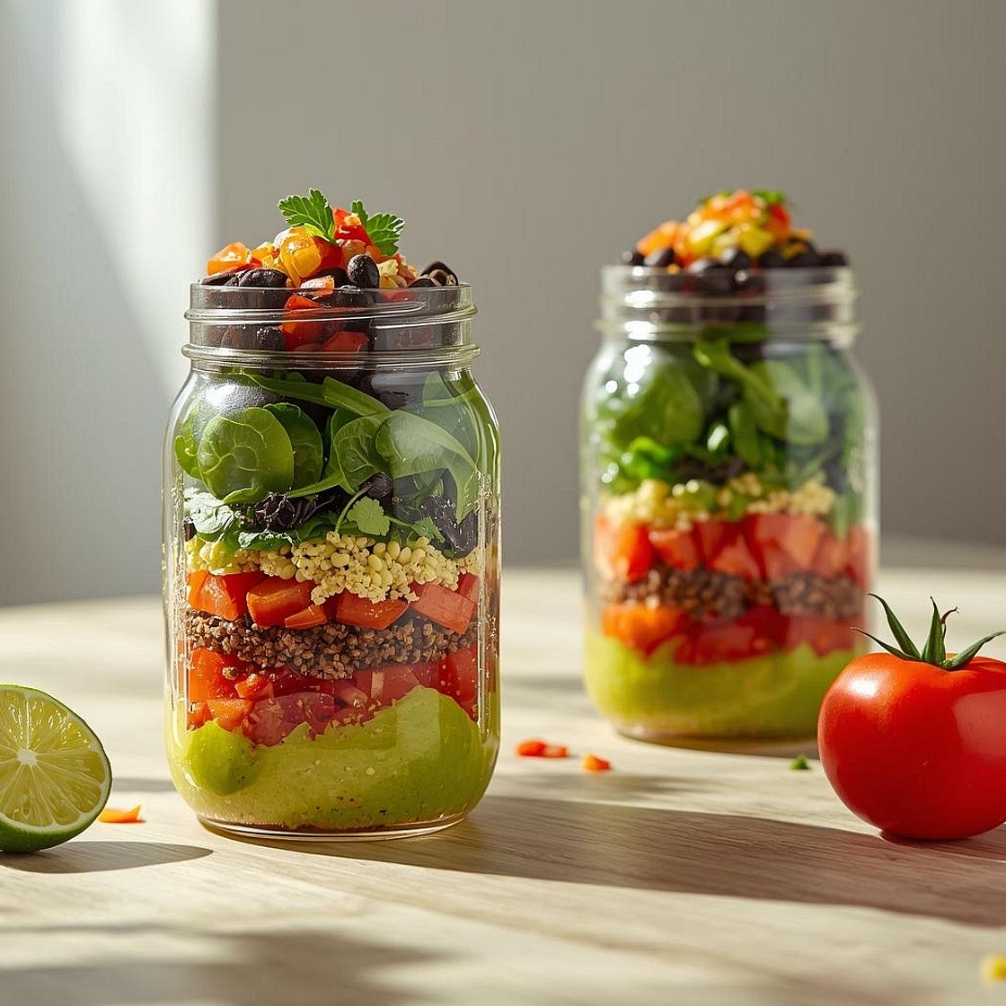 Burrito Bowl Mason Jar Vegan
