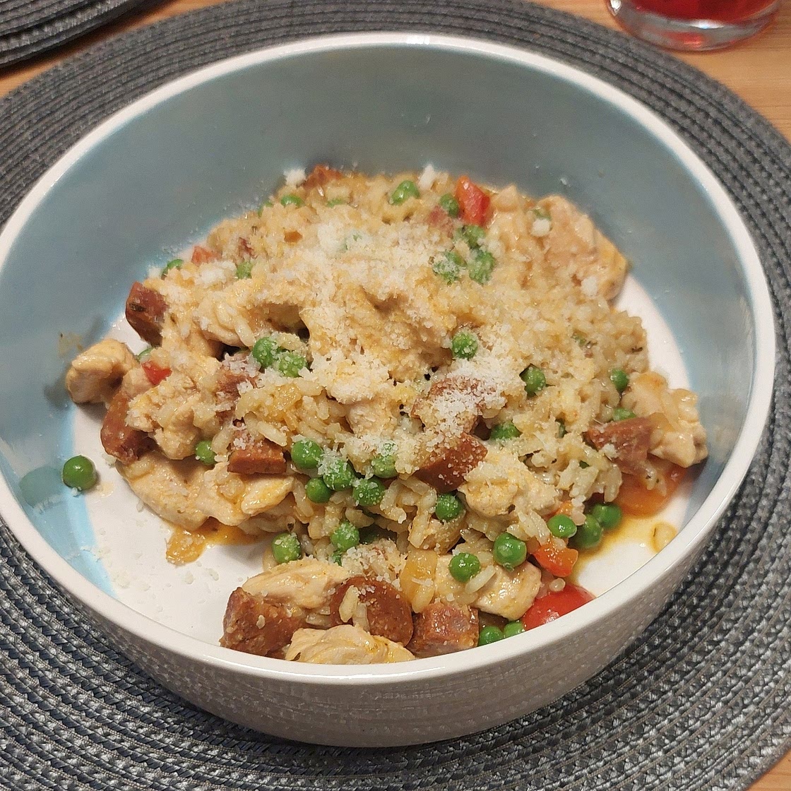 Chicken & chorizo one-pan