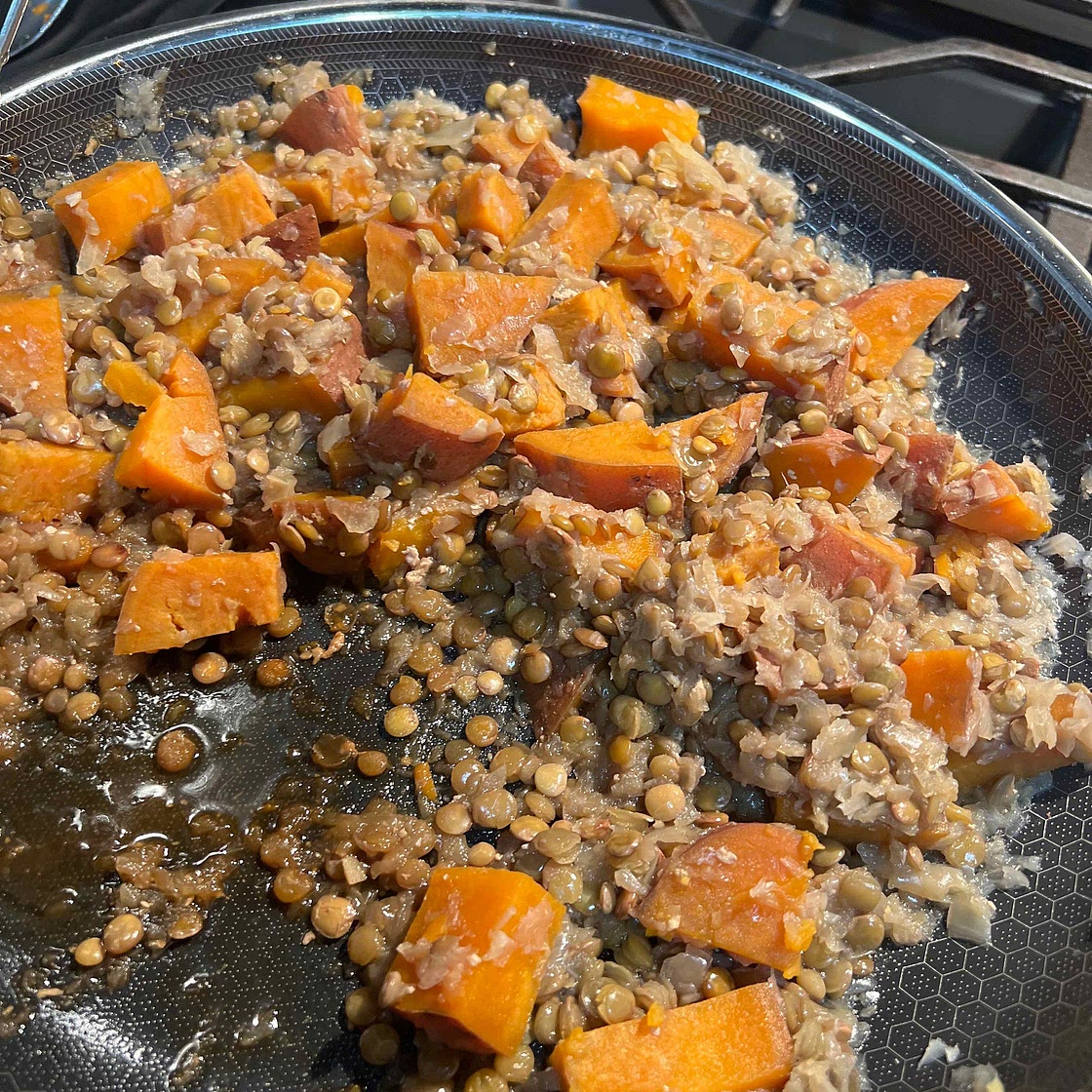 Sweet Potato lentil Dal