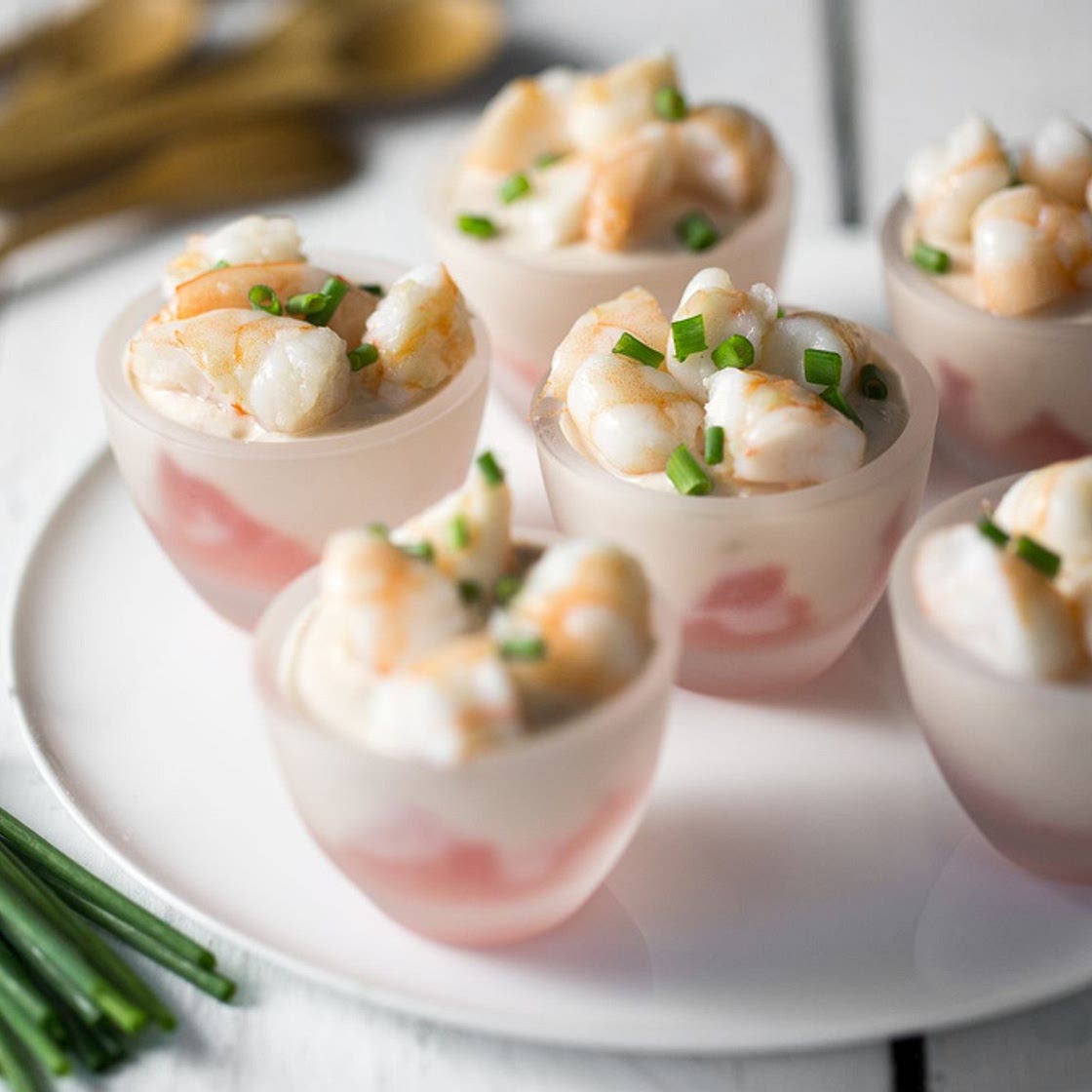 Verrines de gambas