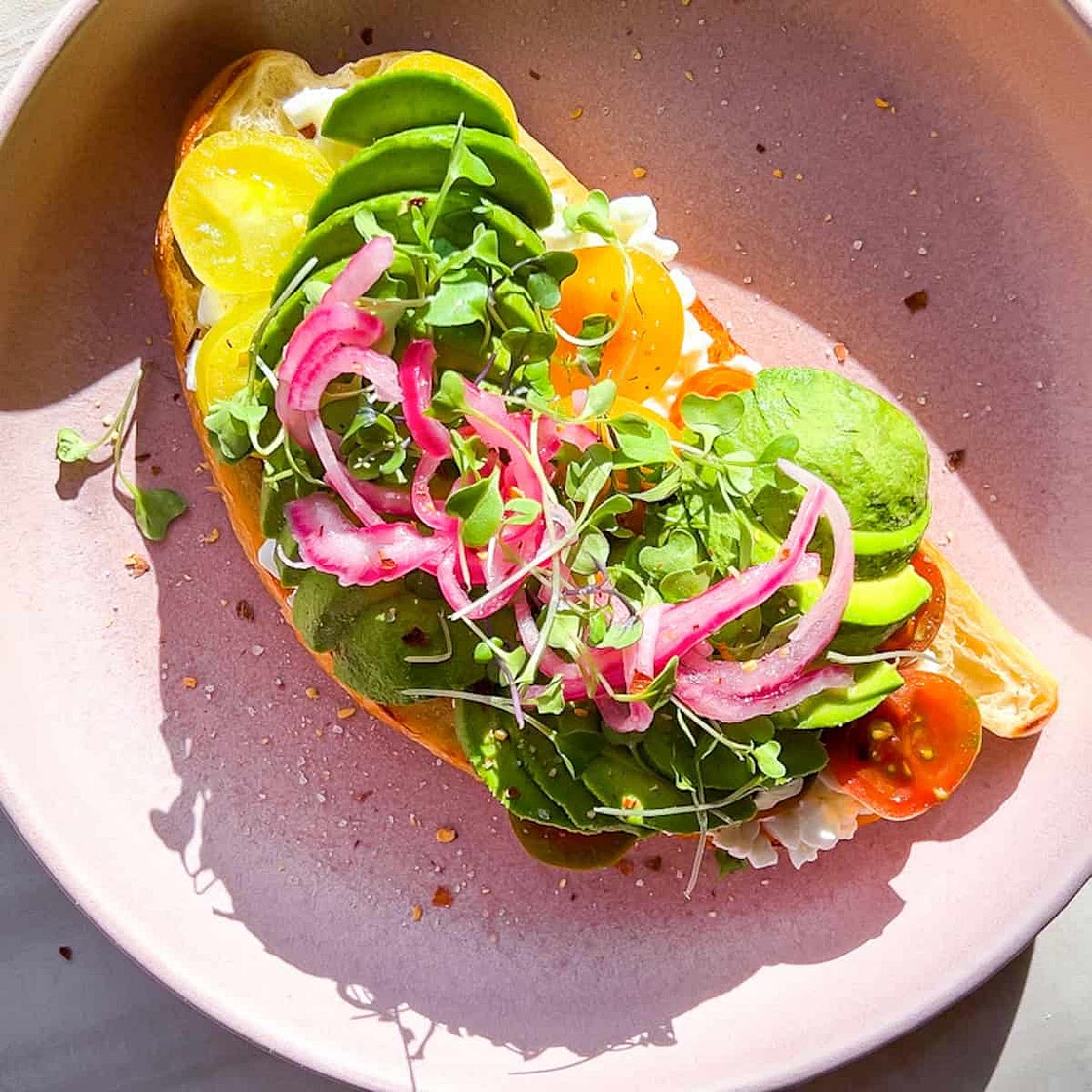 Avocado Cottage Cheese Toast