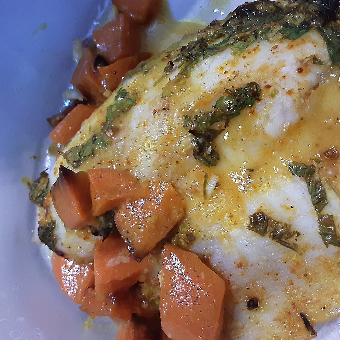 Tilapia (Amnon) Fish With Sweet Potatoes in Lemon Sauce