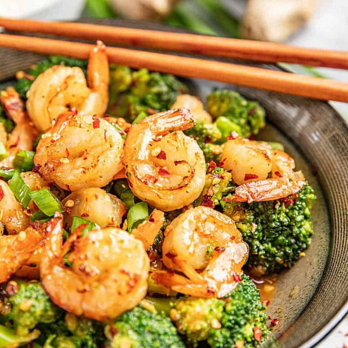 Spicy Szechuan Shrimp and Broccoli