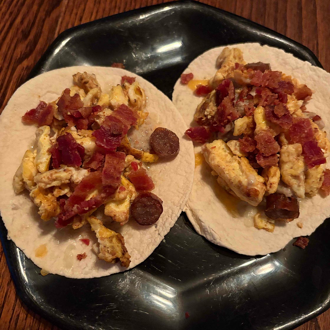 Low car breakfast tacos