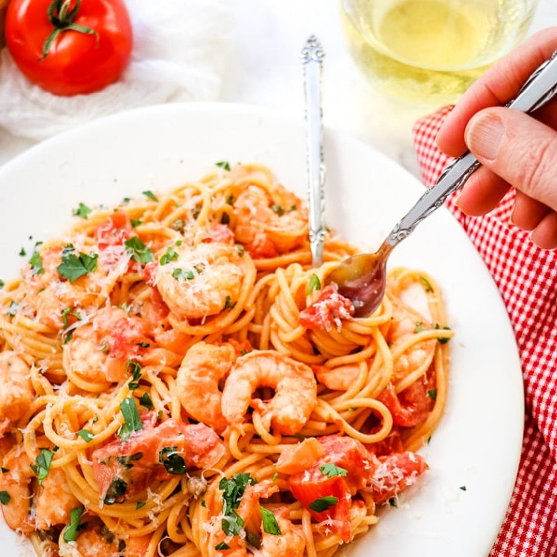 Shrimp Rossini Pasta