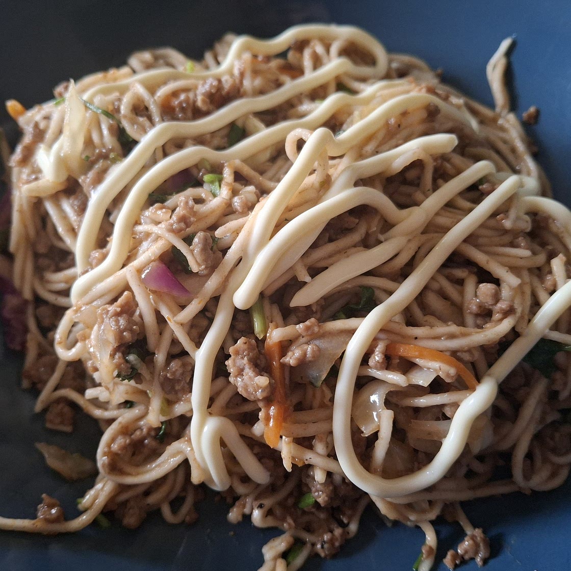 Quick beef mince yakisoba
