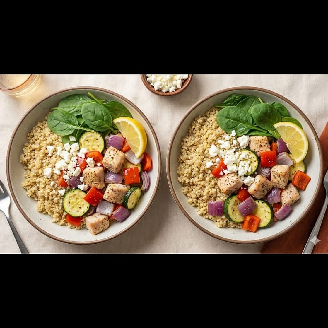 Mediterranean chicken bowl