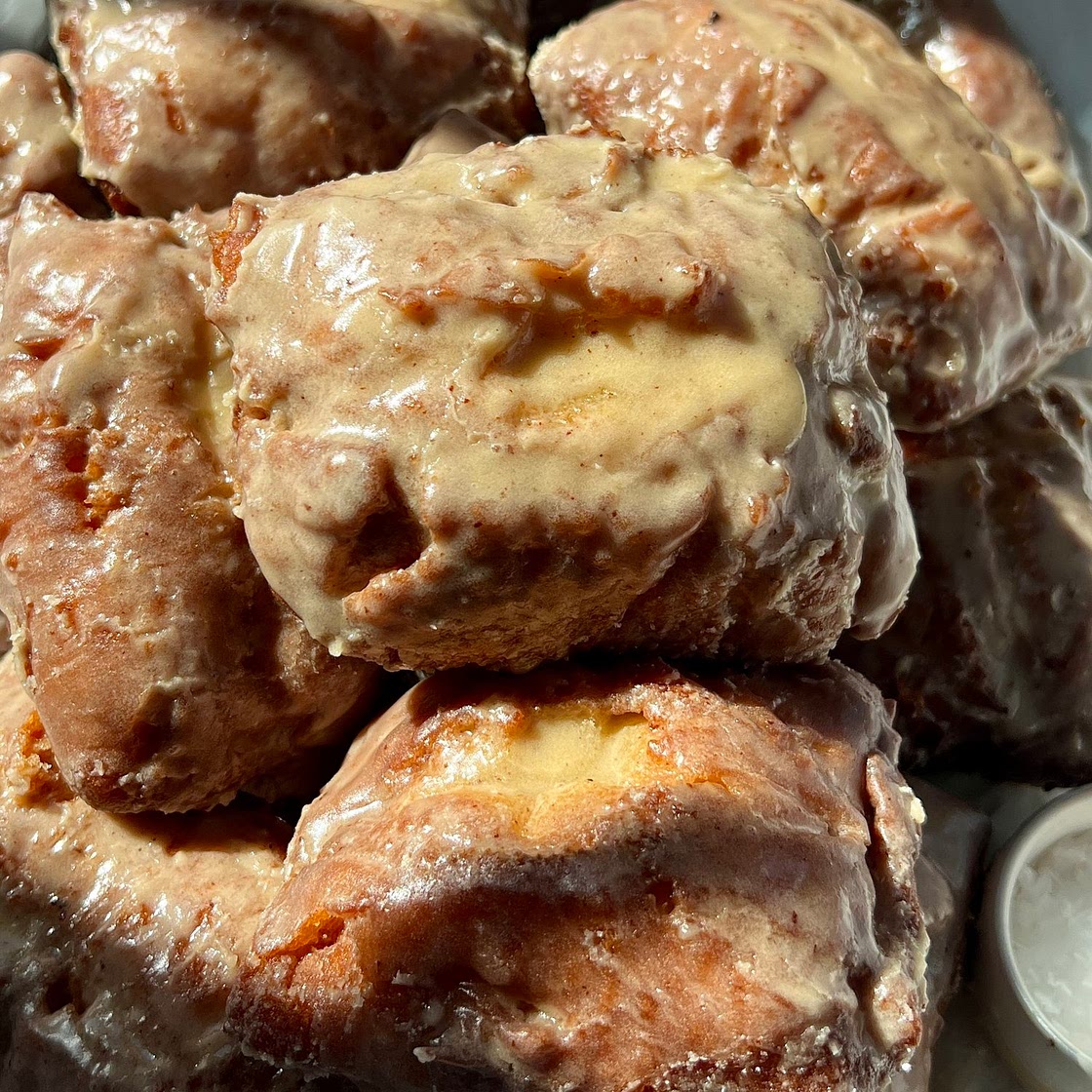 Old-Fashioned Buttermilk Donuts Bars with Brown Butter Maple Vanilla Bean Glaze — Well Made by Kiley