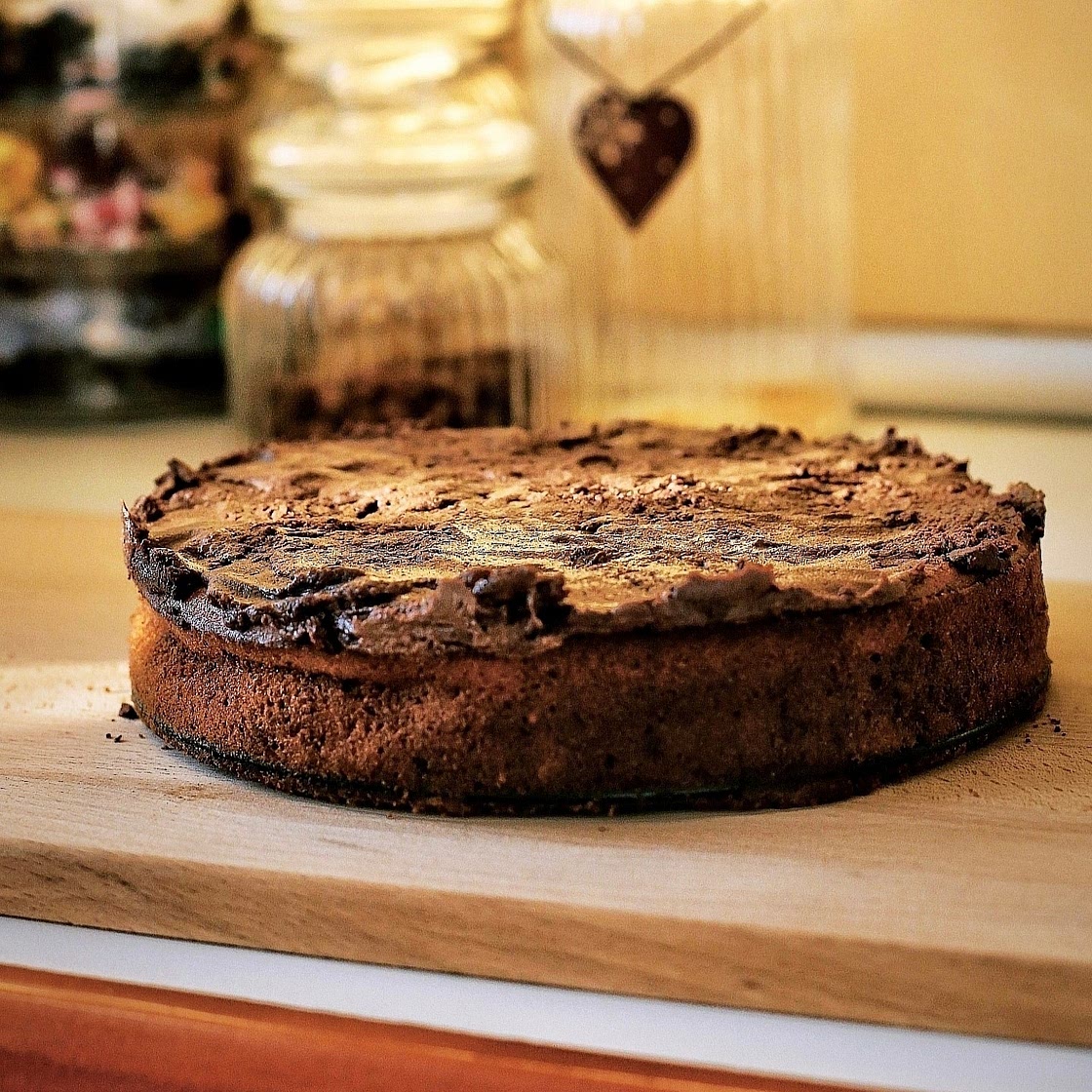 Pumpkin cake with dark chocolate