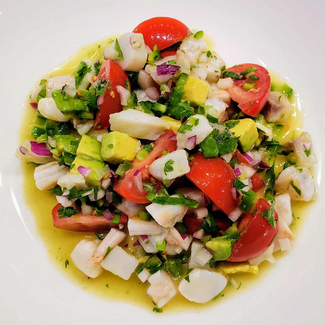 Mixed seafood ceviche