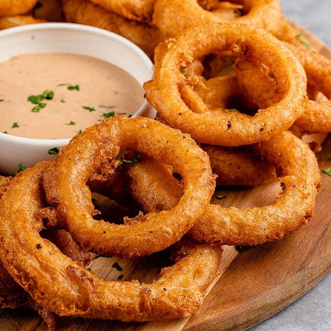 The Sizzle and the crunch onion rings