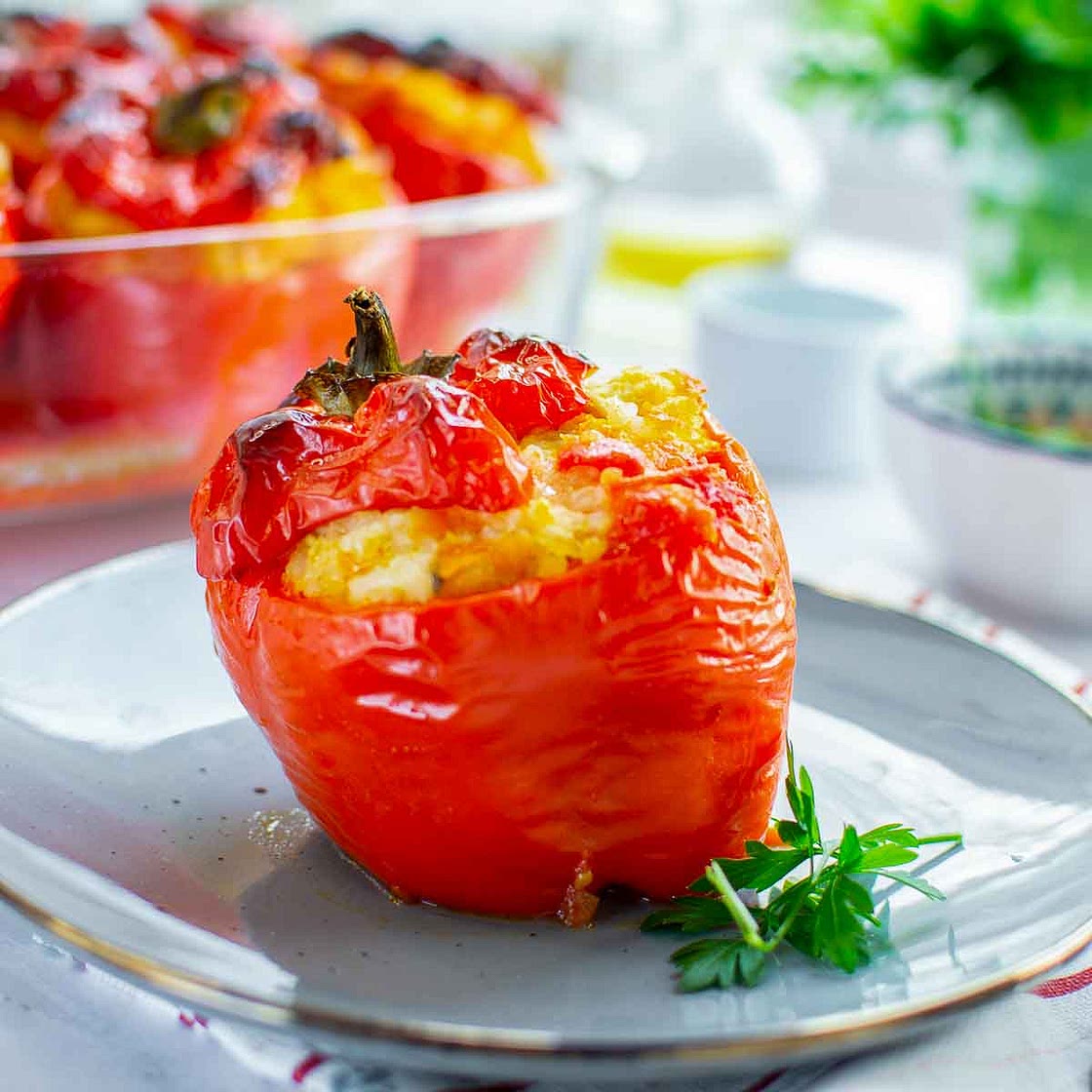 Chicken and Rice Stuffed Peppers