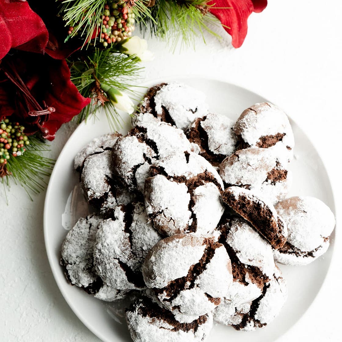 Fudgy Chocolate Crinkle Cookies