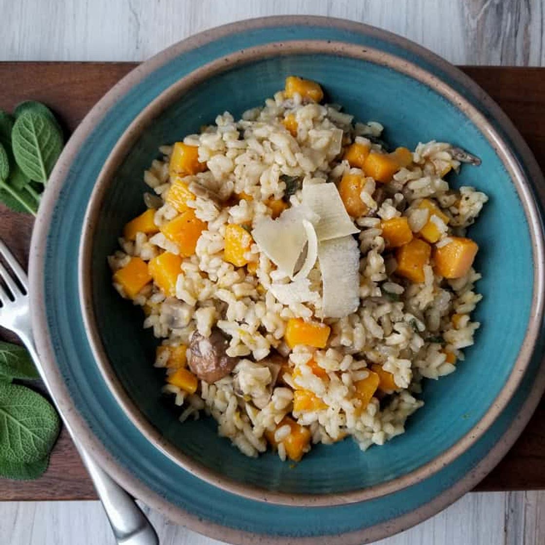 Butternut Squash and Mushroom Risotto