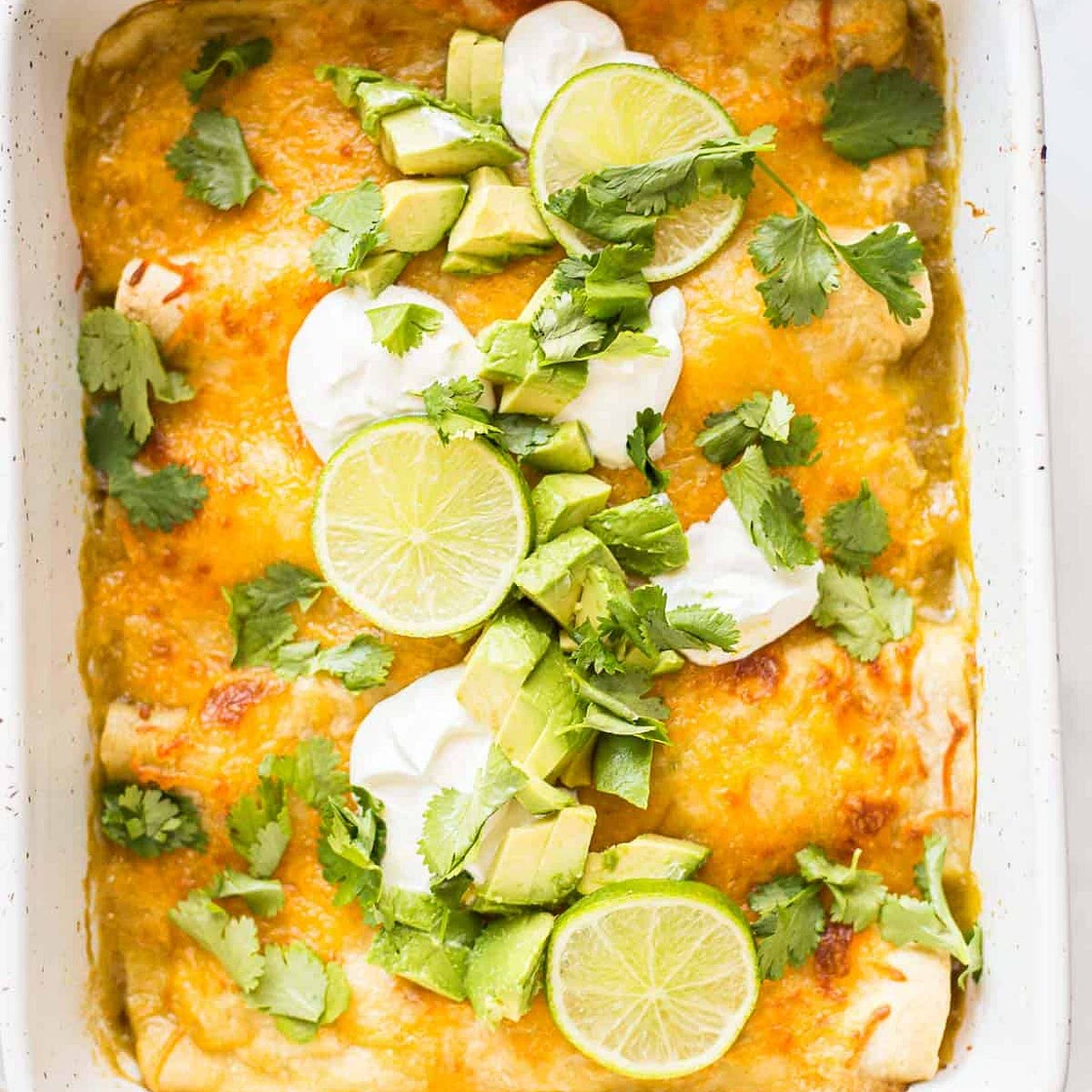 Easy Chicken Enchiladas with Green Sauce Recipe