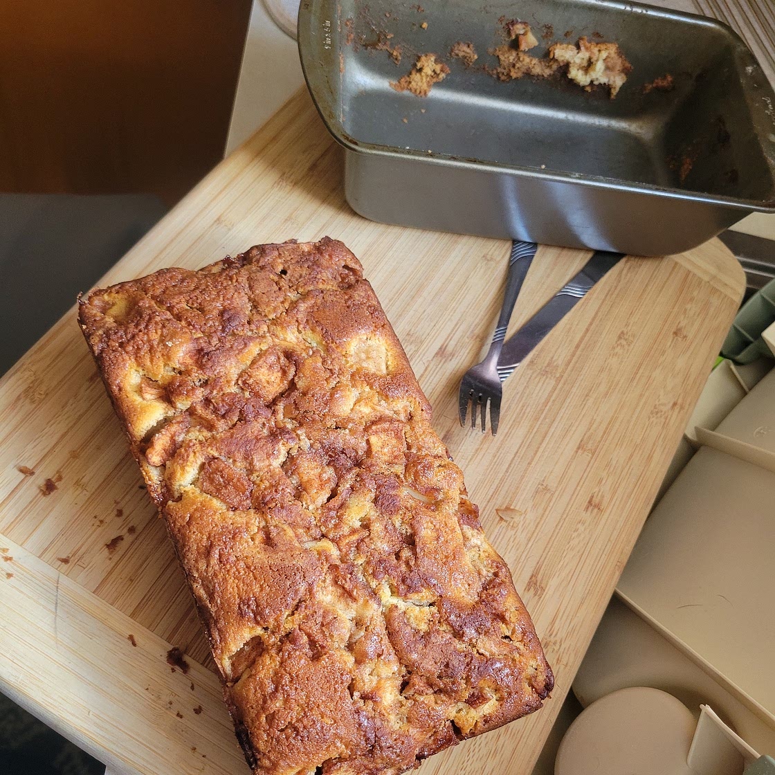 Cinnamon Swirl Apple Fritter Bread