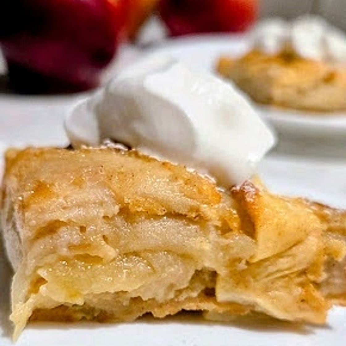 Invisible French Apple Slice Cake