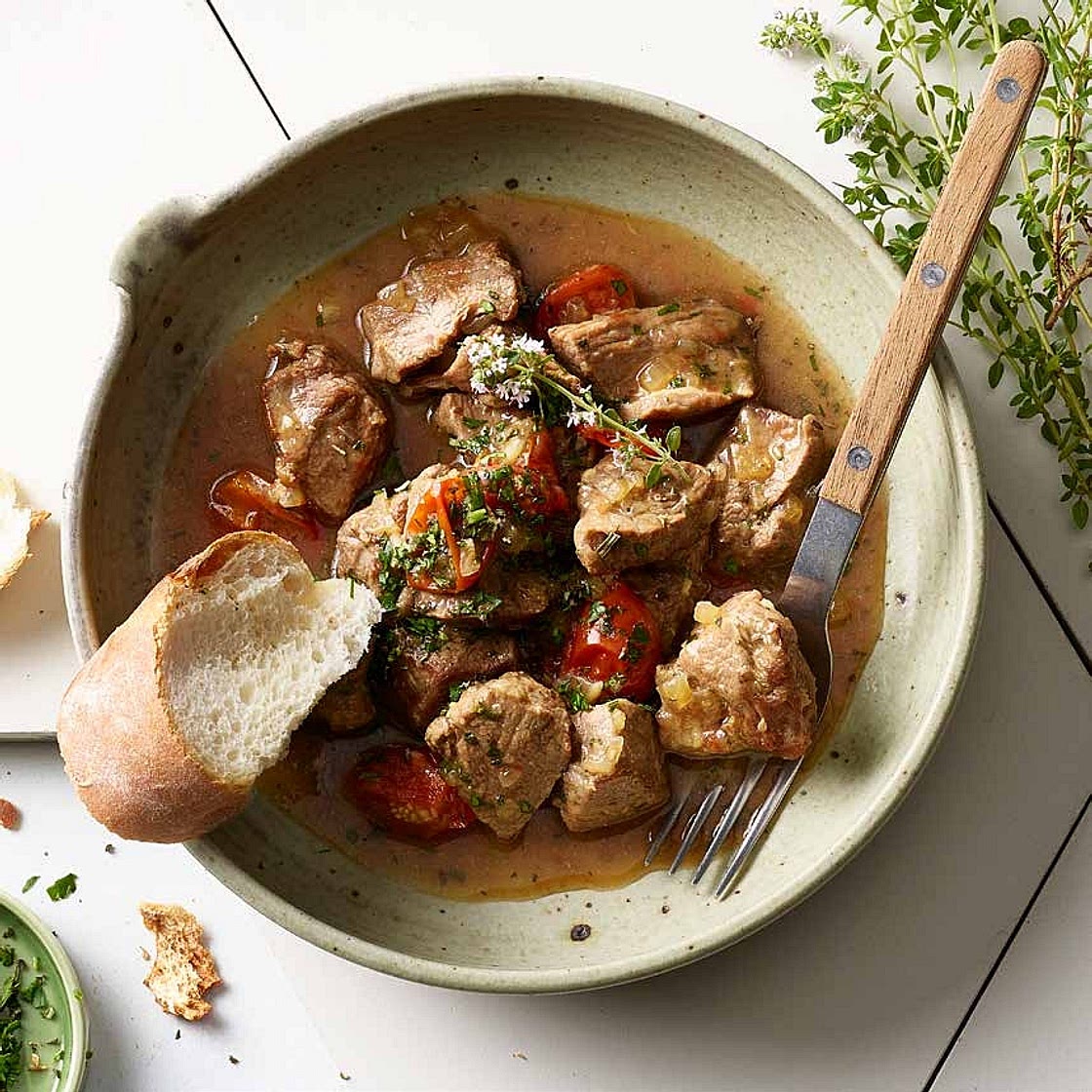 Sommer-Kalbsragout mit Kräutern