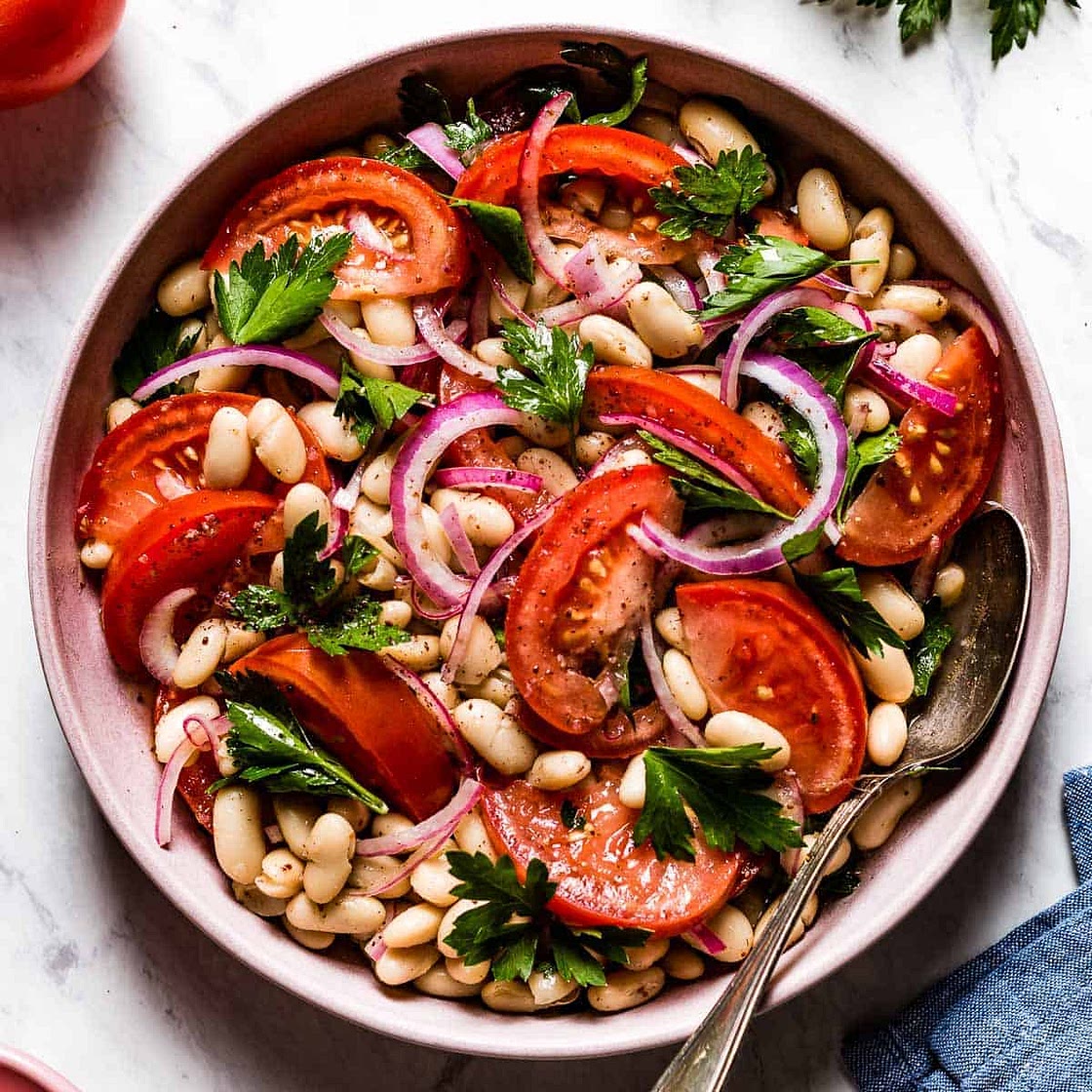 Piyaz - Turkish White Bean Salad Recipe
