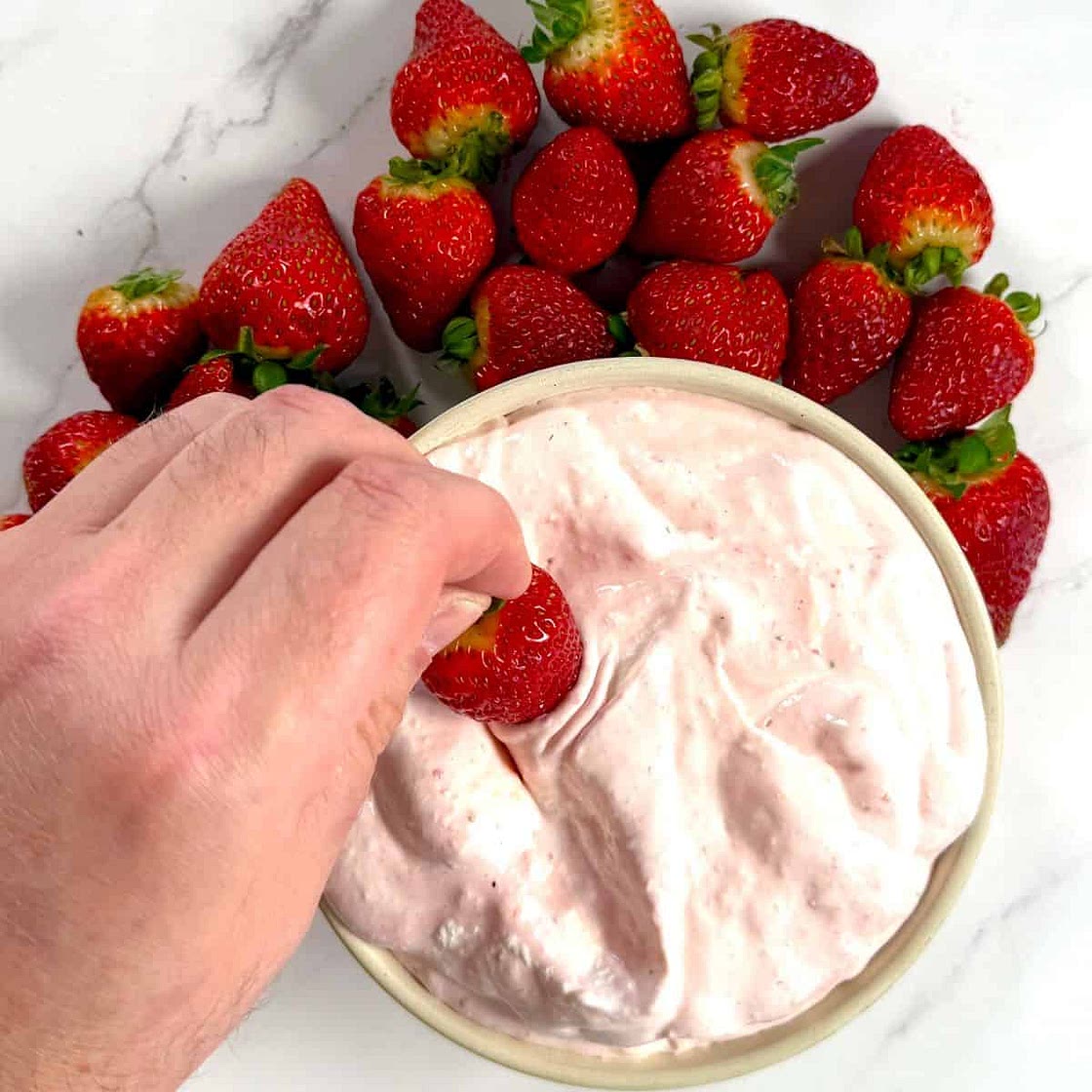 High Protein Strawberry Cheesecake Fluff