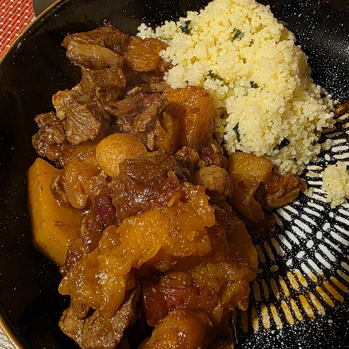 Lamb, squash & apricot tagine