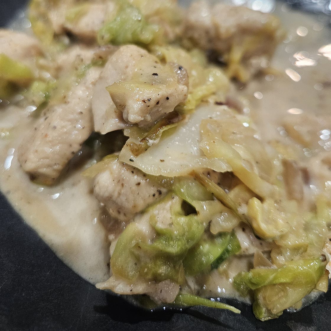 Cabbage Chicken Alfredo