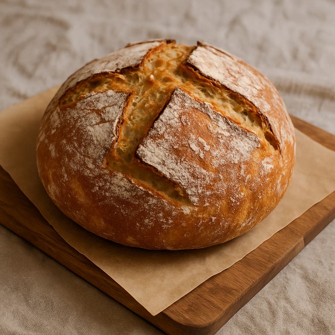 No-Knead Bakery Style Bread