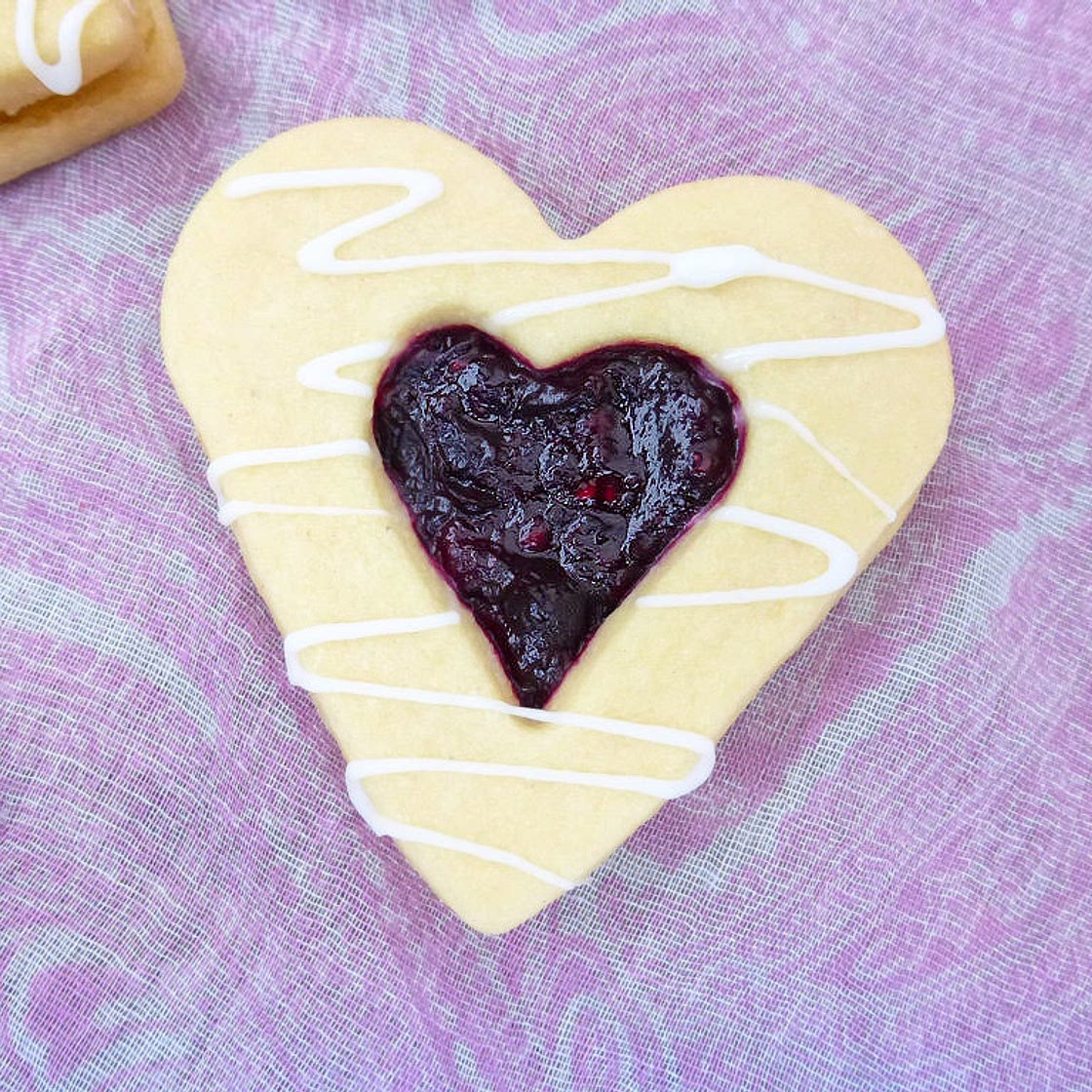 Jam Love Heart Butter Cookies (for your Valentine)