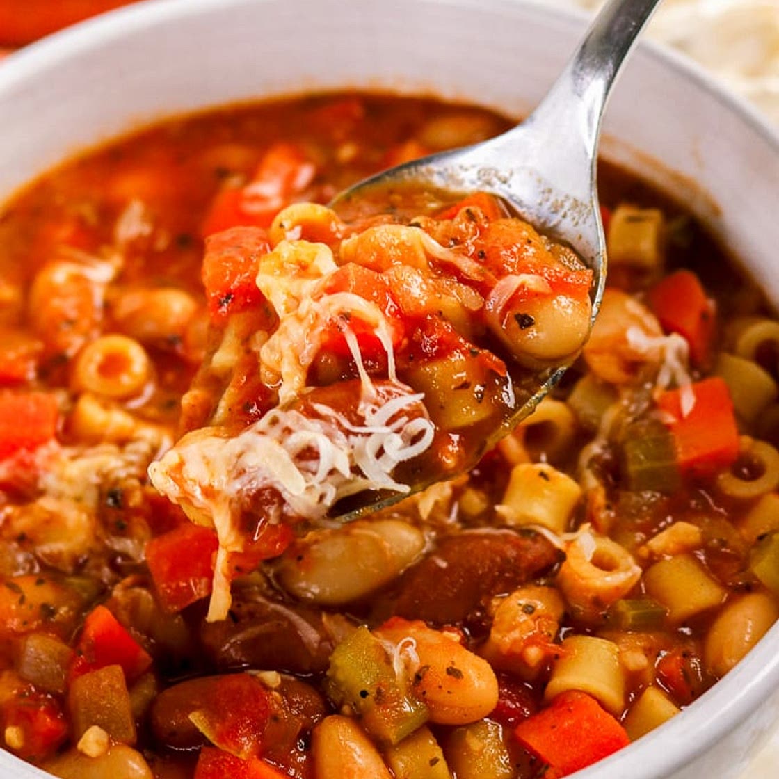 Stovetop Italian Pasta Fagioli Soup Recipe