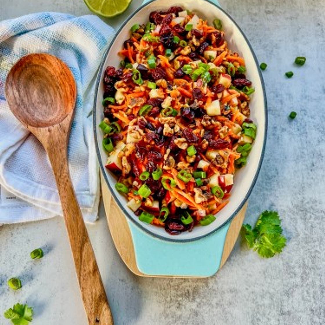 Carrot Apple Walnut Salad