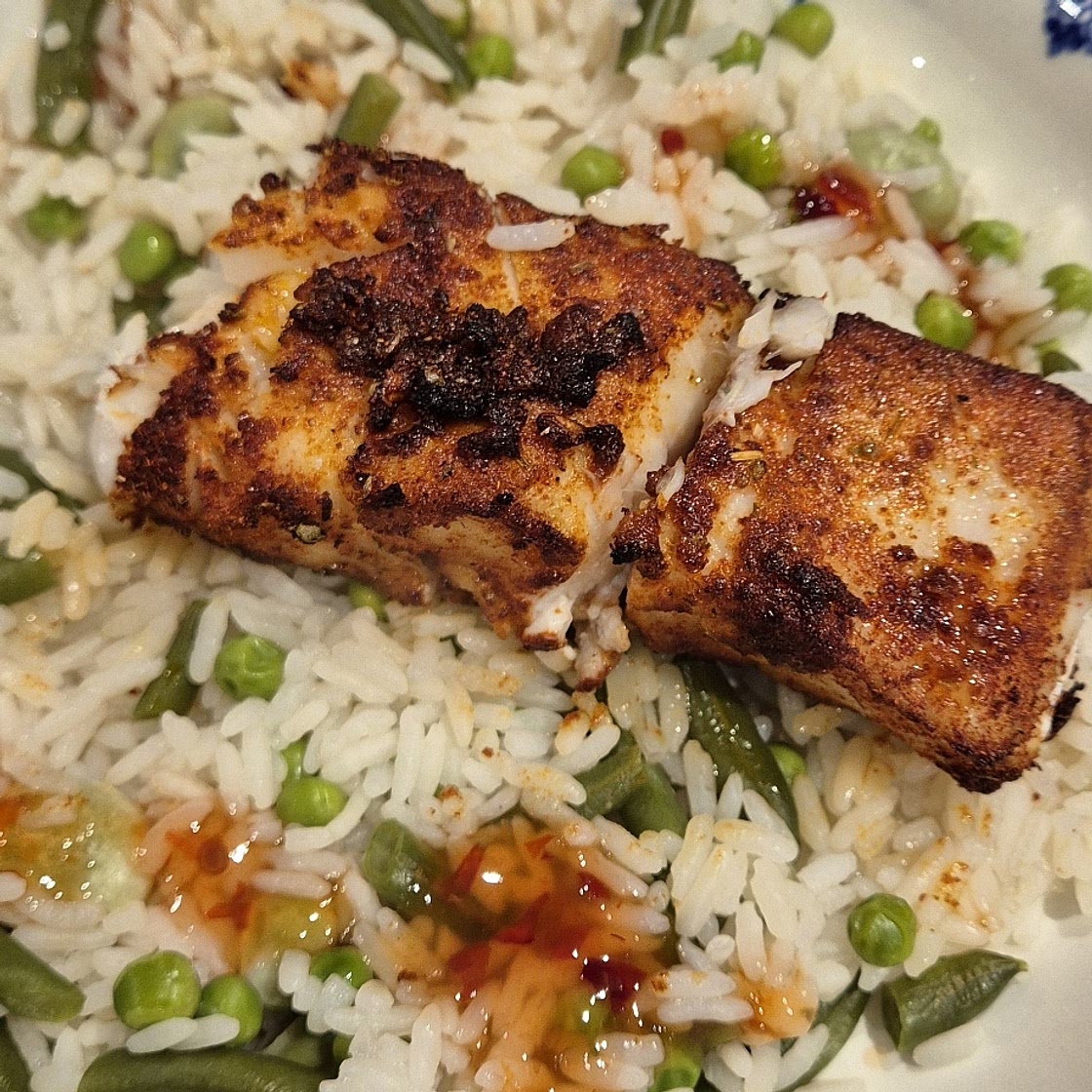 Air Fryer, Air Fried, Grilled Blackened Tilapia